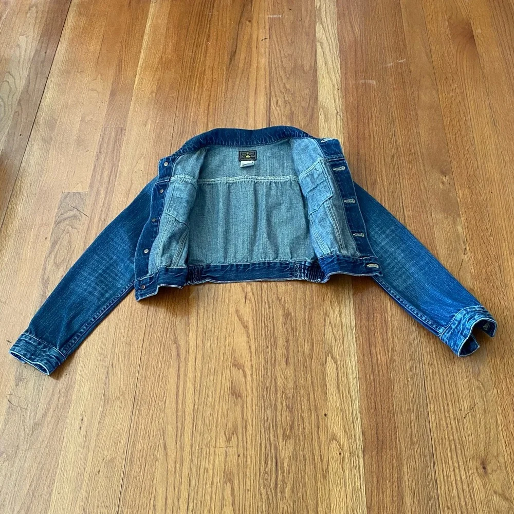 Polo by Ralph Lauren Blue Cropped Jean Jacket - Picture 4 of 6